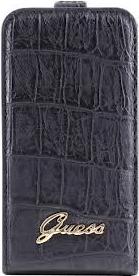 Чехол Guess для iPhone 5 Flip Croco Matt Black Чехол Guess для iPhone 5 Flip Croco Matt Black